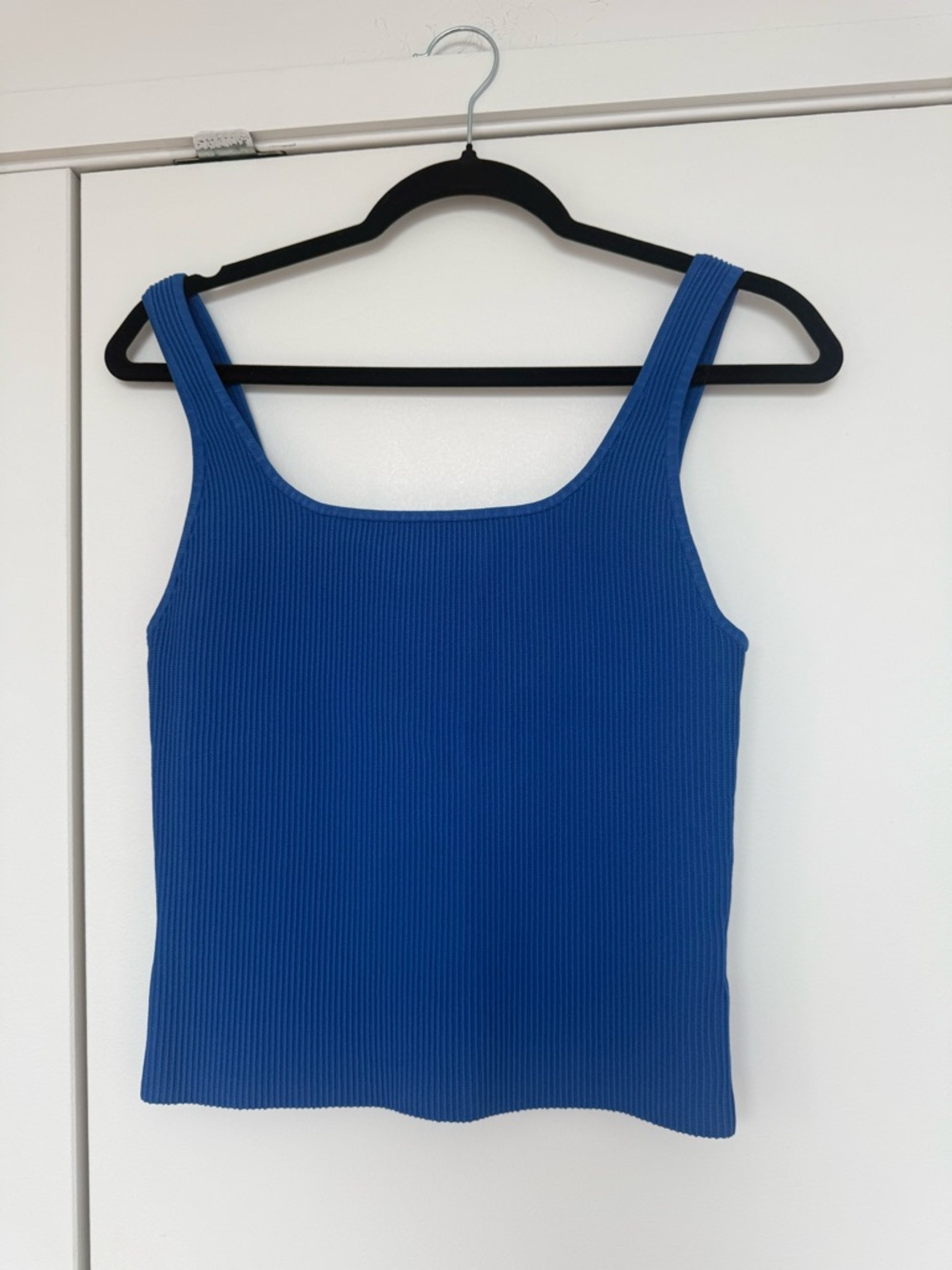 Aritzia Babaton Ribbed Square-Neck Top - Royal Blue